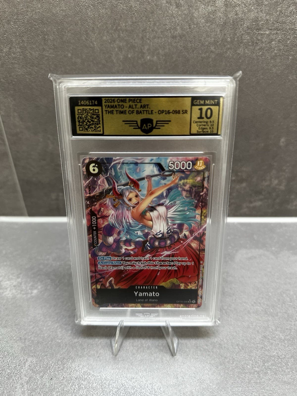 Bandai One Piece Card Game Yamato OP16-098 SR Alt Art AP 10 2026