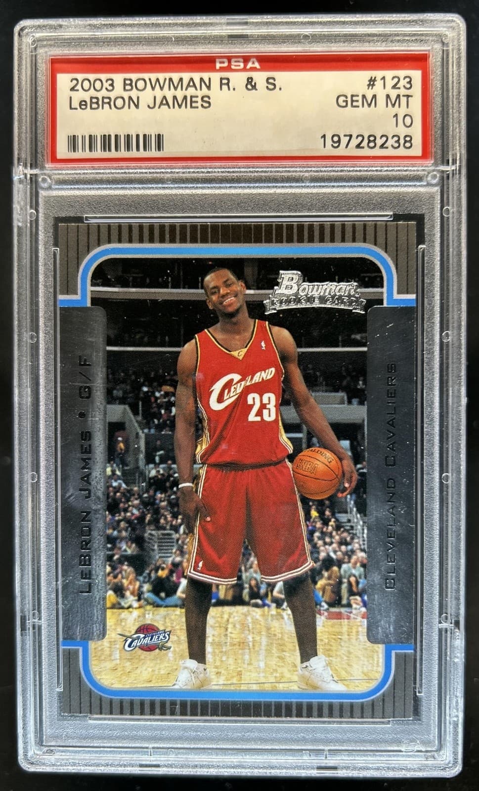 2003-04 Bowman Rookies & Stars LeBron James Chrome RC #123 Cavaliers PSA 10