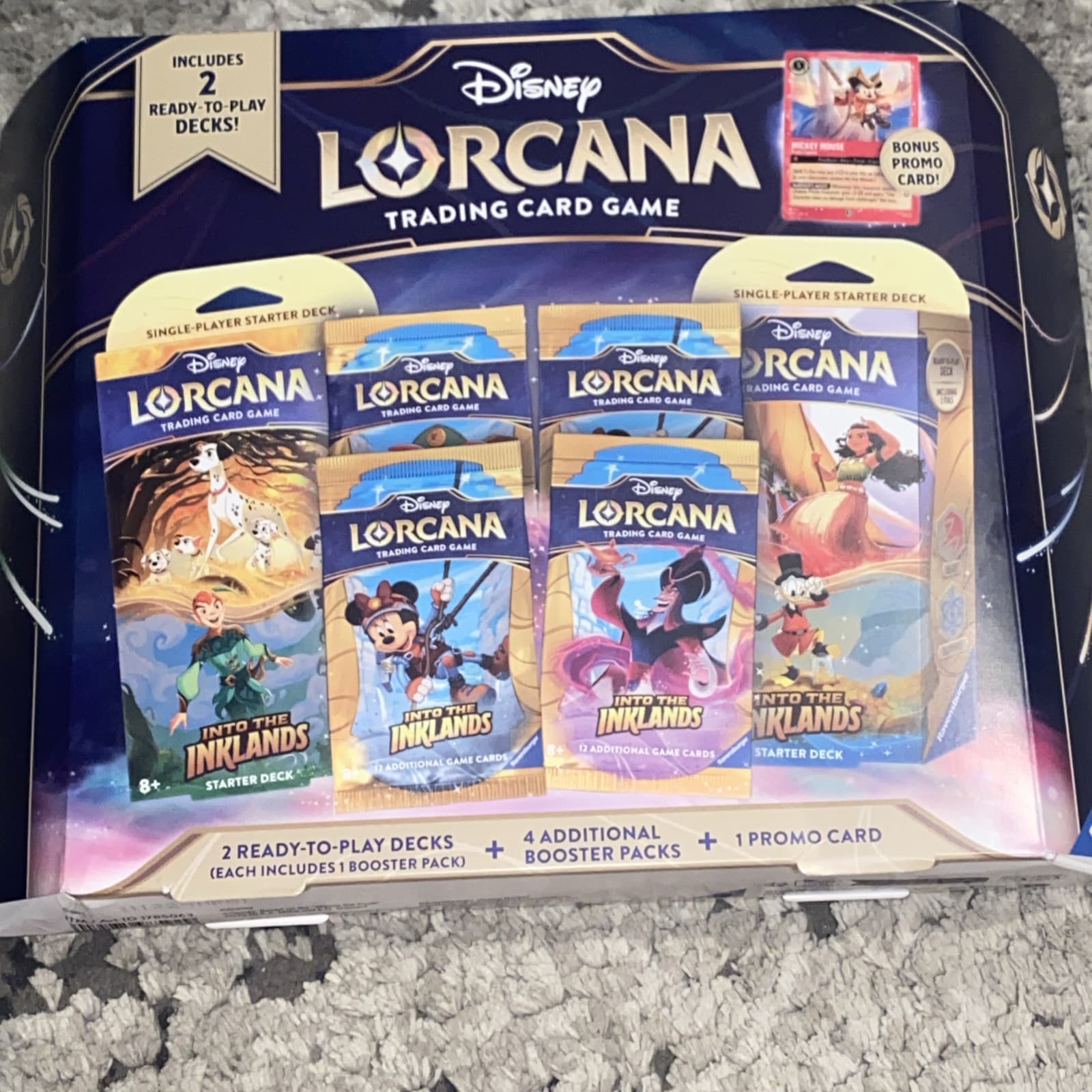 🔥Disney Lorcana Tcg Into the Inklands Bundle Box New Sealed Includes Promo🔥