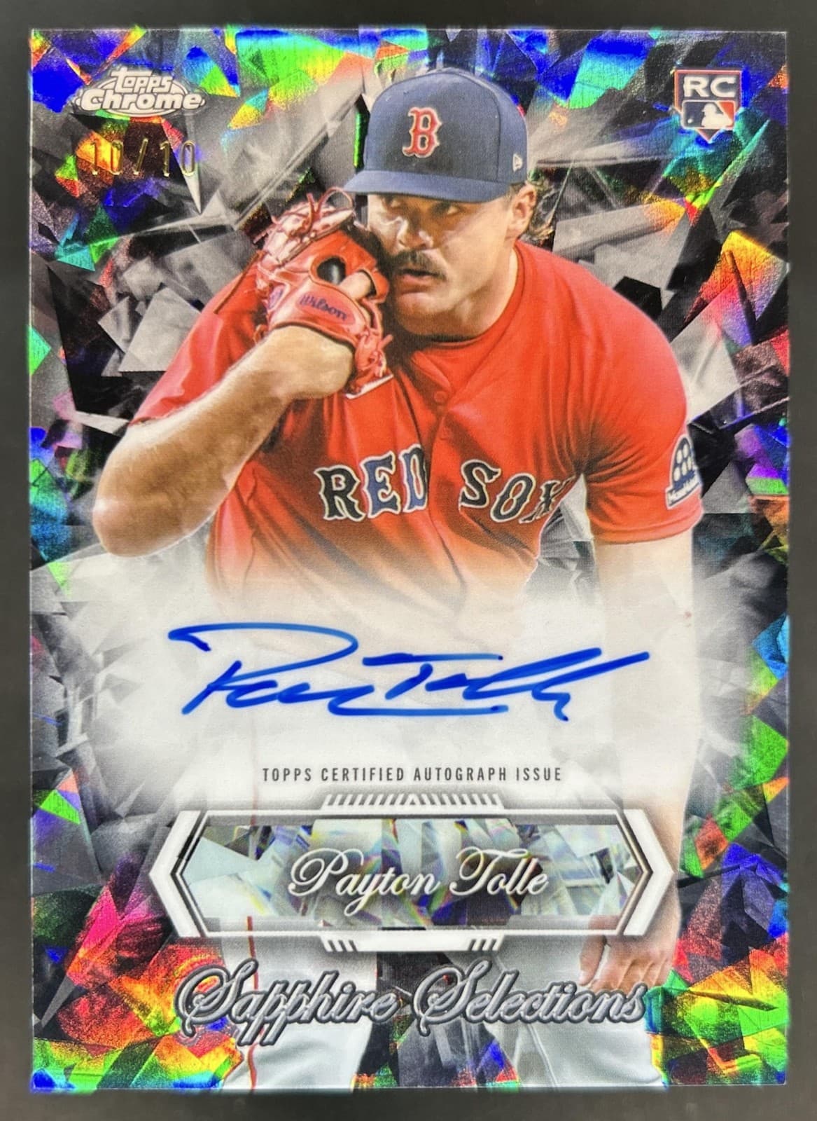 2026 Topps Chrome Sapphire Payton Tolle Selections Auto Black Refractor RC #/10