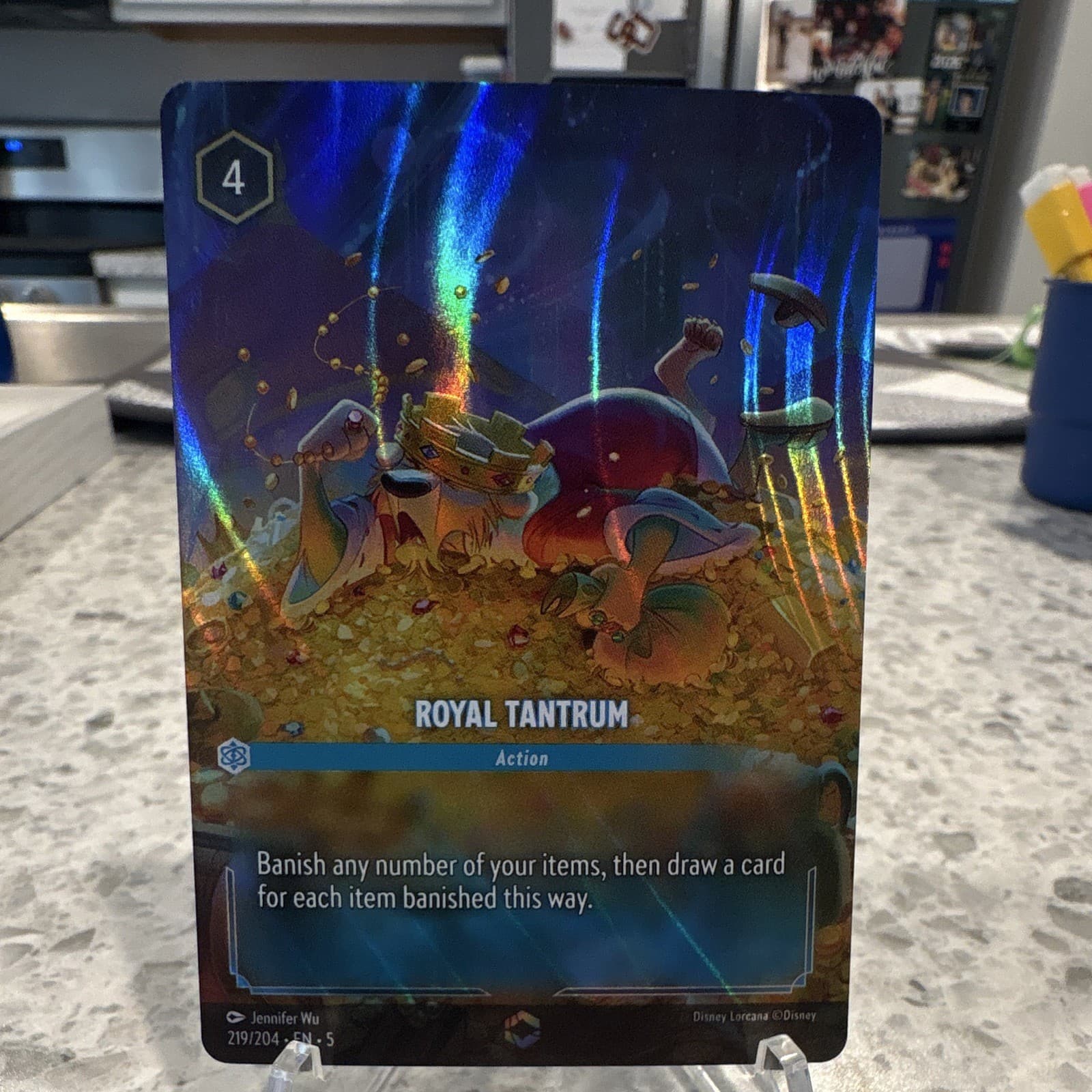 Ravensburger Disney Lorcana Royal Tantrum 219/204 Rare Cold Foil Cost 4