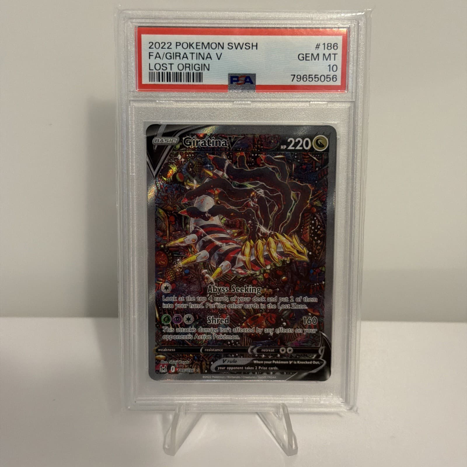 2022 Pokemon SWSH Lost Origin Giratina V #186 Alternate Full Art PSA 10 GEM MT