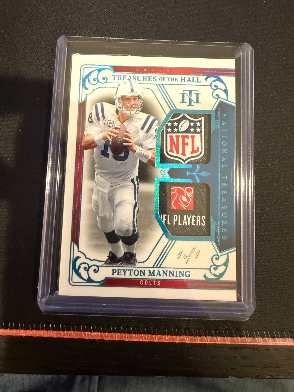 2025 National Treasures football Peyton Manning 1/1 NFL Shield Indianapolis 