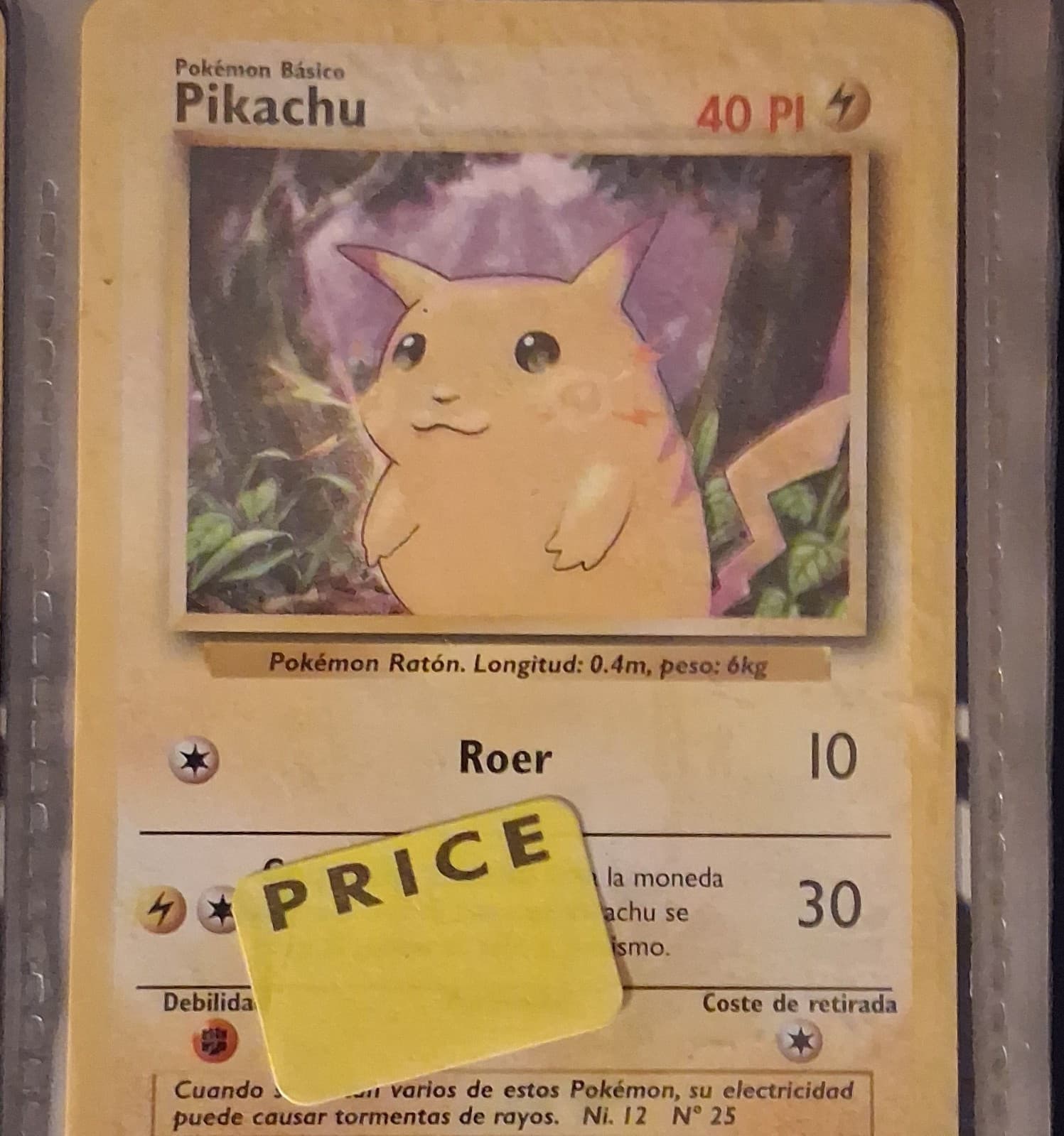 Pikachu Wotc Promo 27/53 Spanish Basic 40 HP Pokemon TCG Card Regular