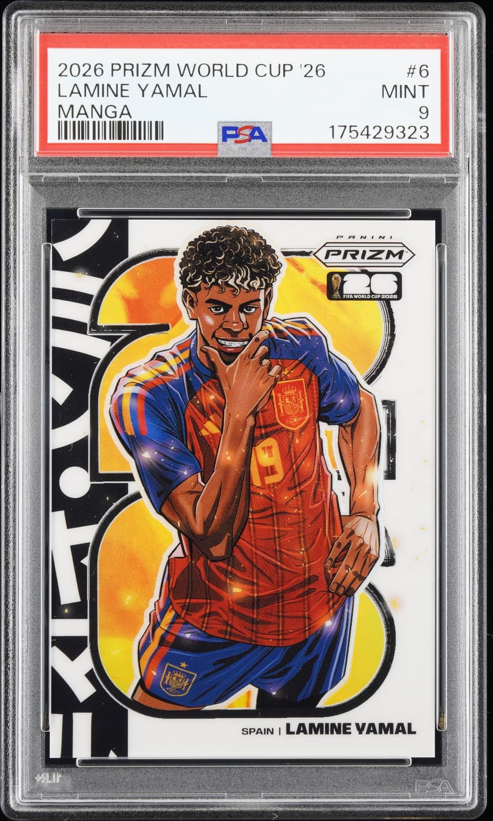 2026 Panini Prizm Fifa World Cup 2026 Manga #6 Lamine Yamal Psa 9