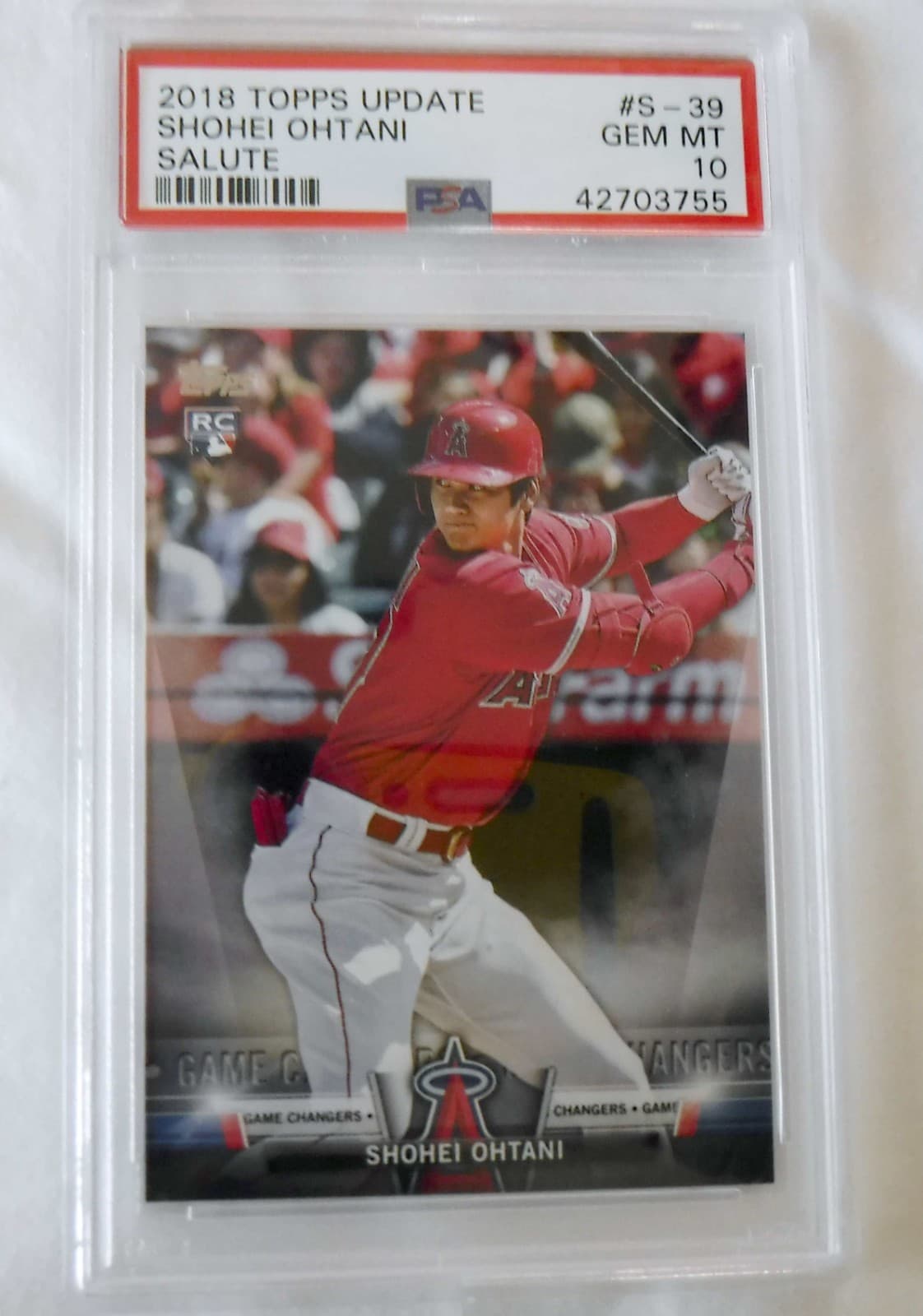 2018 Topps Update Shohei Ohtani Rookie Salute #S-39 PSA 10 GEM MINT