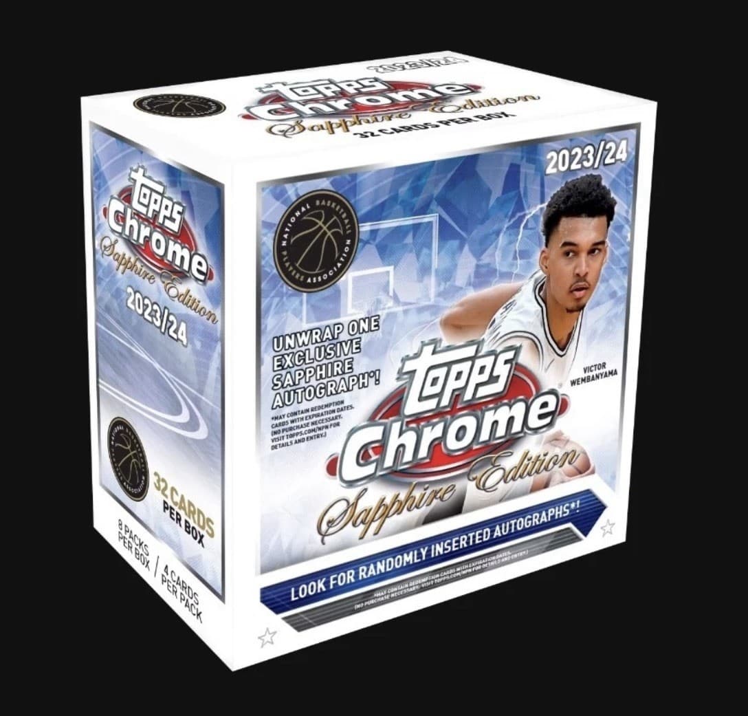 2023-24 Topps Chrome Sapphire Basketball Hobby Box Wembanyama Auto? RC?