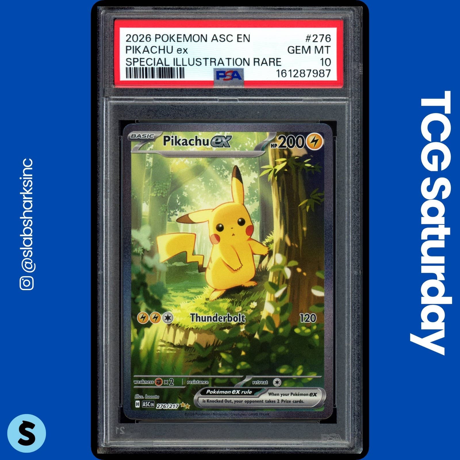 2026 POKEMON ASCENDED HEROES #276 PIKACHU EX SPECIAL ILLUSTRATION RARE PSA 10