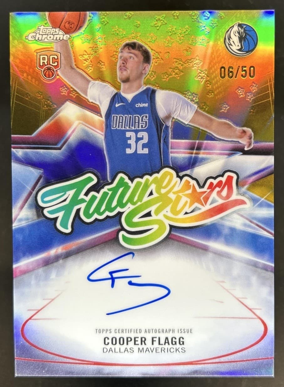 2025-26 Topps Chrome Cooper Flagg Future Stars Auto RC Gold Refractor #/50
