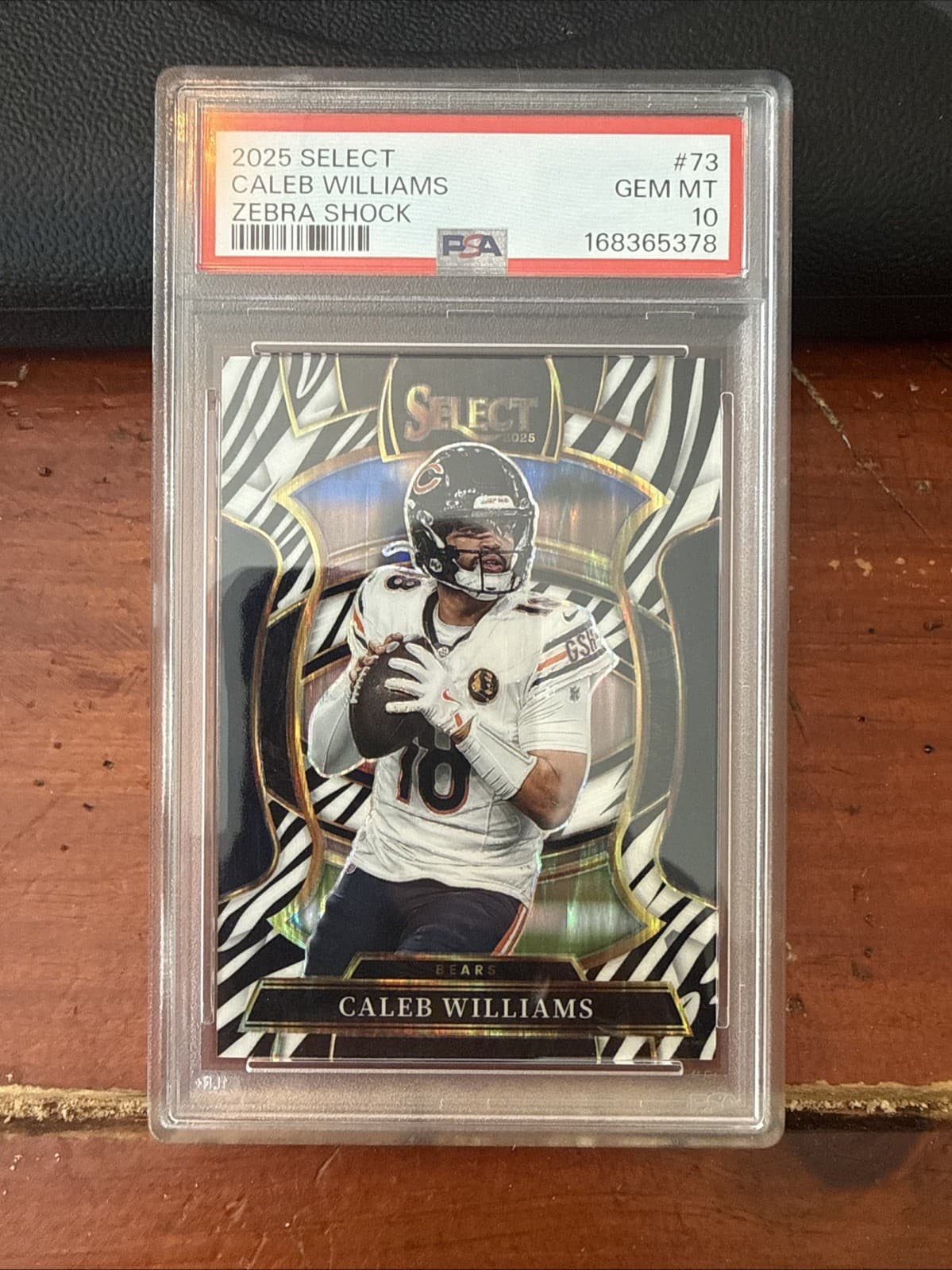 2025 Select Caleb Williams Zebra Shock Case Hit PSA 10 🔥