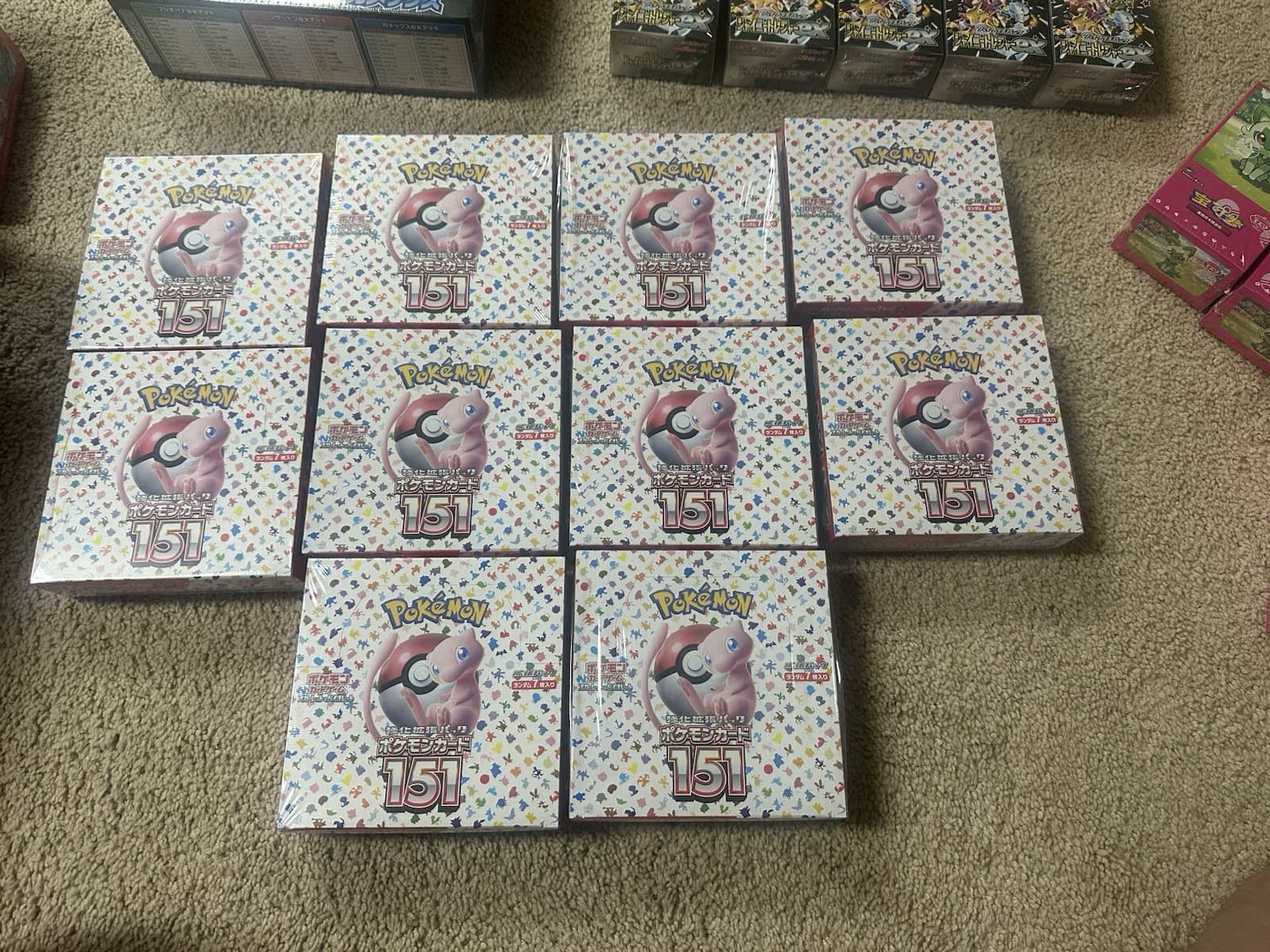 Lot of (10) Pokemon TCG SV2a Japanese 151 Booster Boxes SEALED NEW