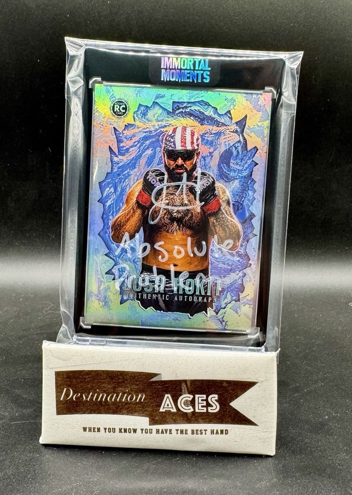 JOSH HOKIT UFC 2026 Immortals RC First Auto 10/10 Inscribed "Absolute Problem"