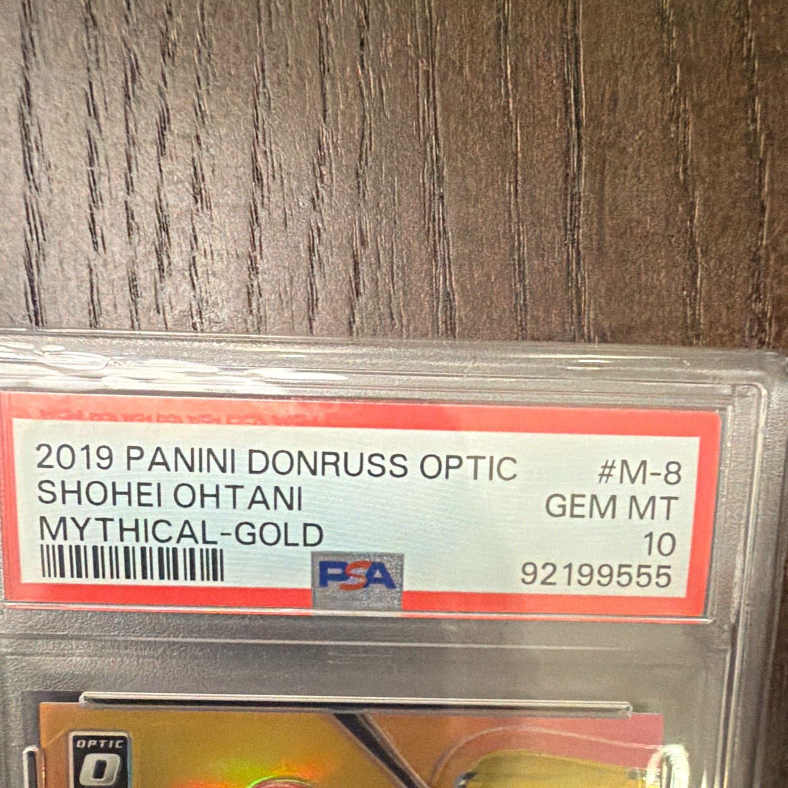 2019 Panini Donruss Optic Shohei Ohtani Mythical Gold M-8 PSA 10 92199555