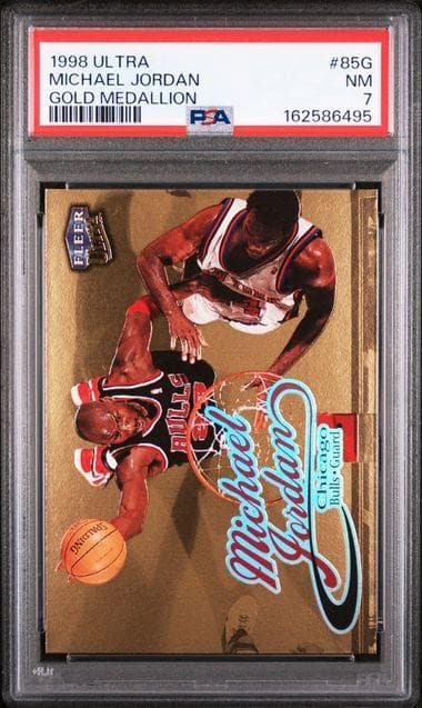 1998 Fleer Ultra Michael Jordan Gold Medallion Rookie #85G PSA 7