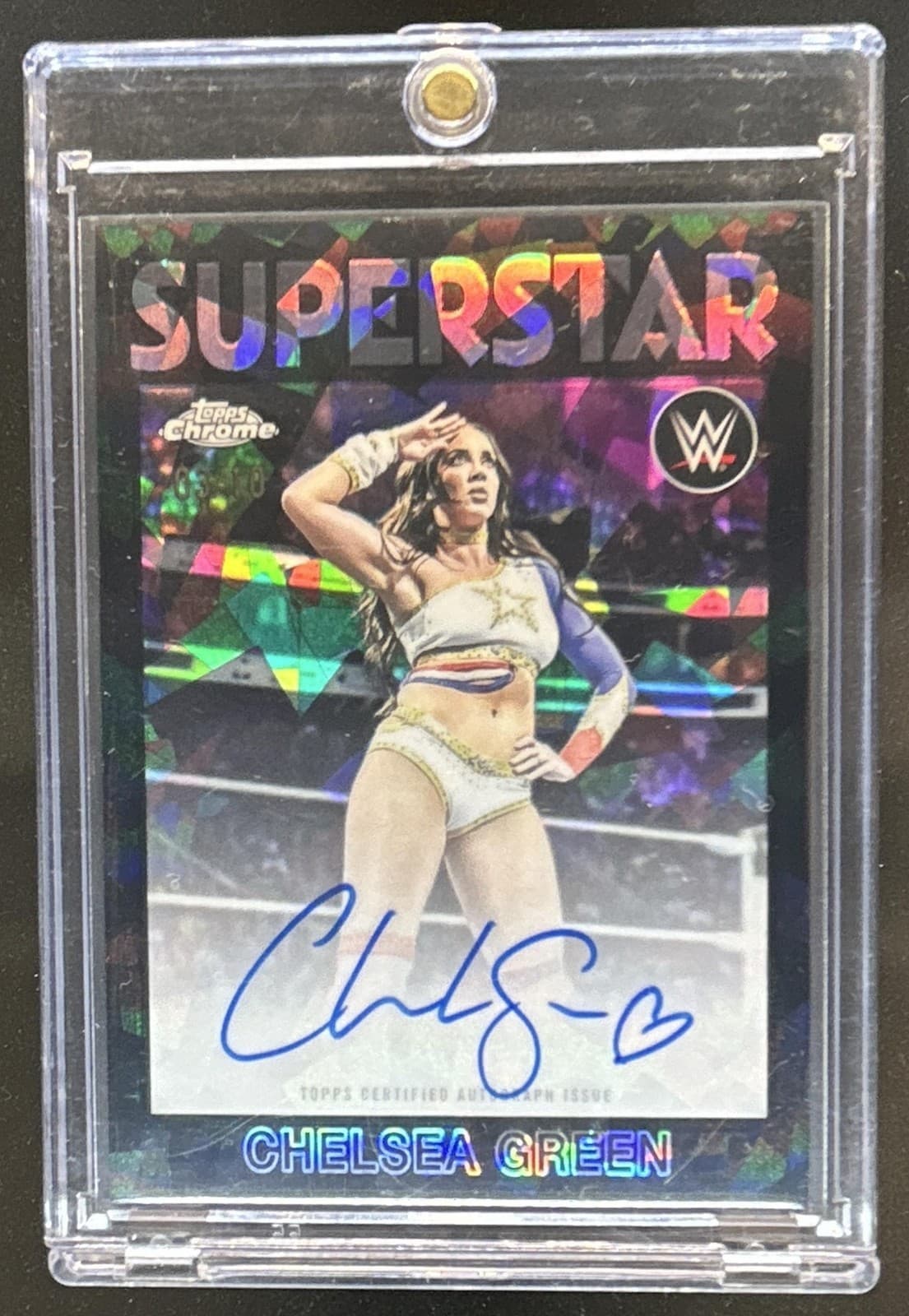 2026 Topps Chrome WWE Sapphire Chelsea Green 1986 Auto Black Refractor #/10