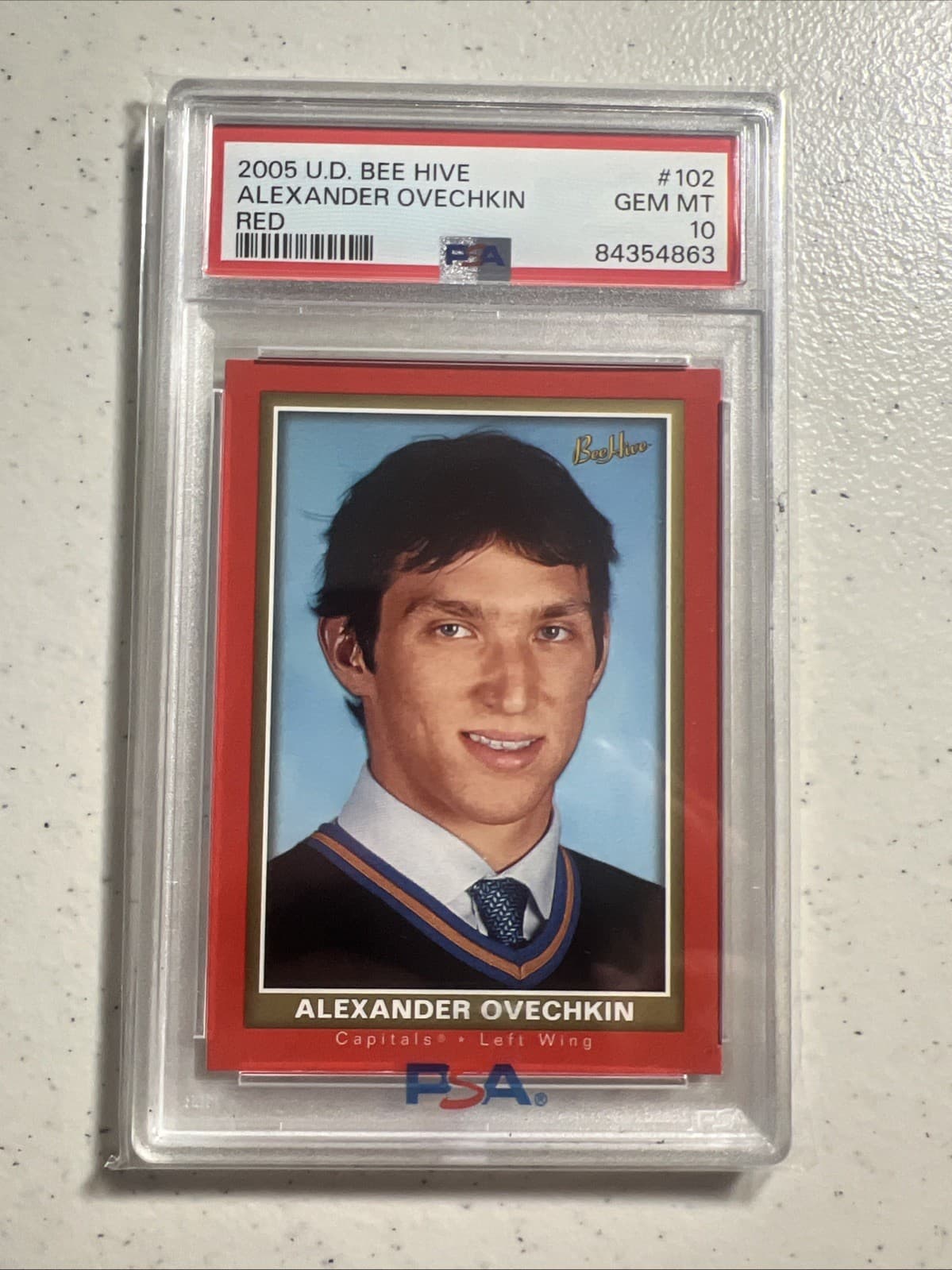 2005-06 Upper Deck Bee Hive - Alex Ovechkin #102 Red (RC) PSA 10