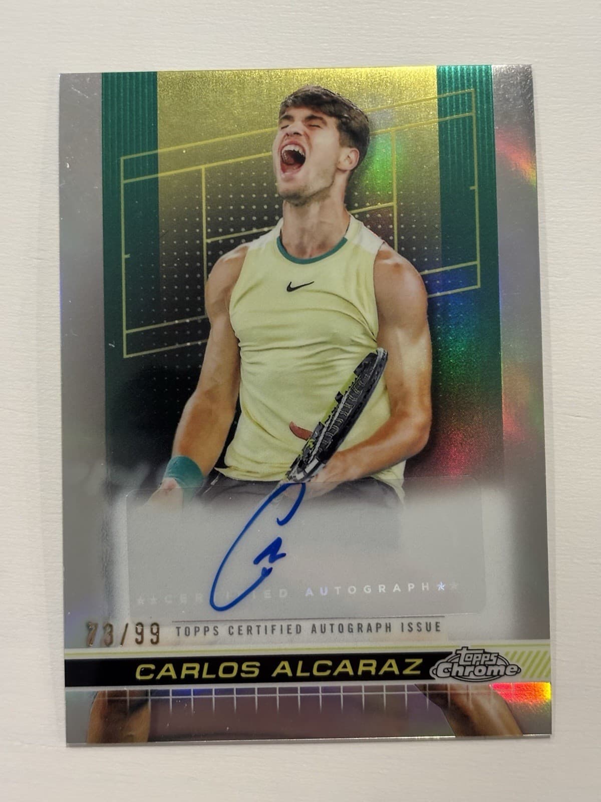 Carlos Alcaraz 2024 Topps Chrome Image Variation Refractor Autograph /99