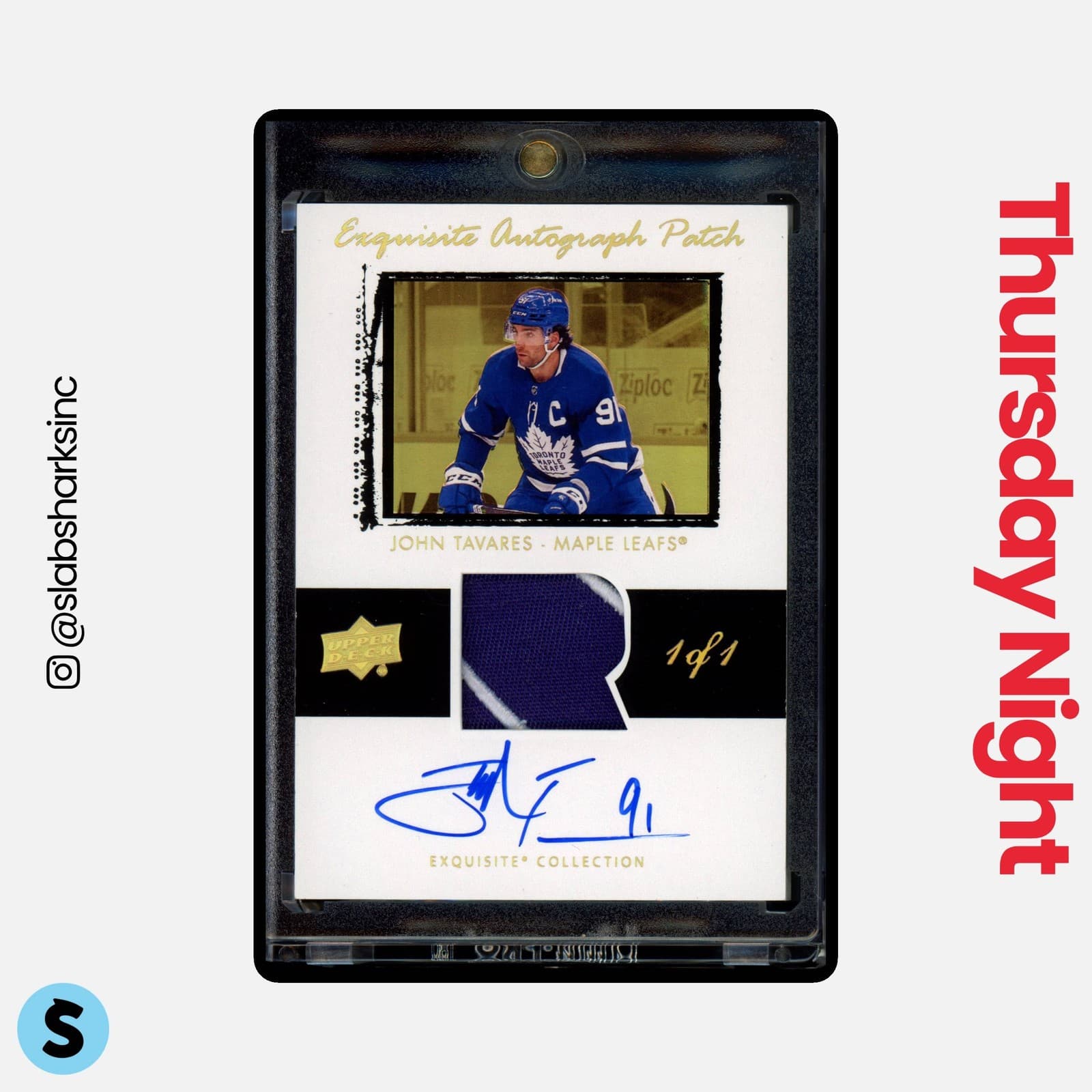 2021 Upper Deck the Cup #Et-Jt John Tavares Exquisite '03 Patch Auto Gold 1/1