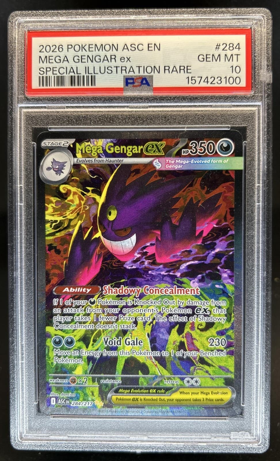 2026 Pokemon Mega Gengar ex Special Illustration Rare #284/217 PSA 10