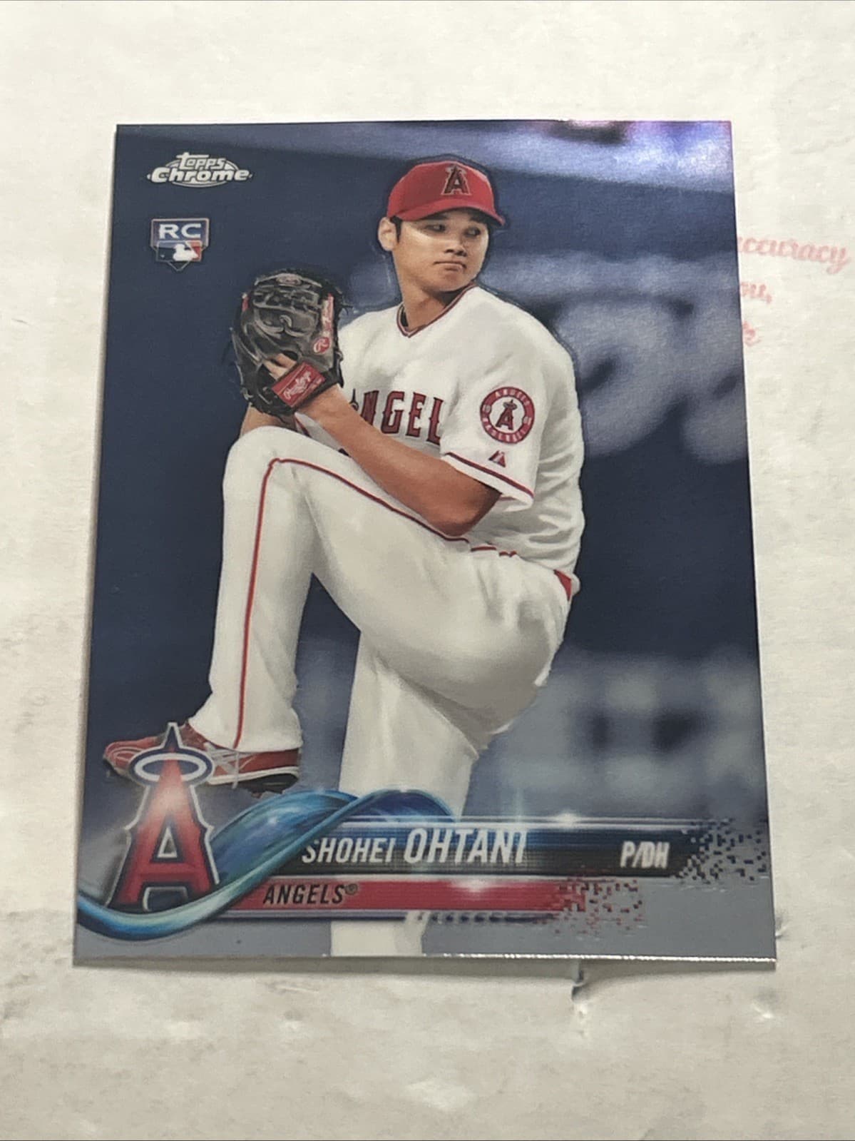 2018 Topps Chrome Shohei Ohtani RC #150 White Jersey Rookie Card Angels Dodgers