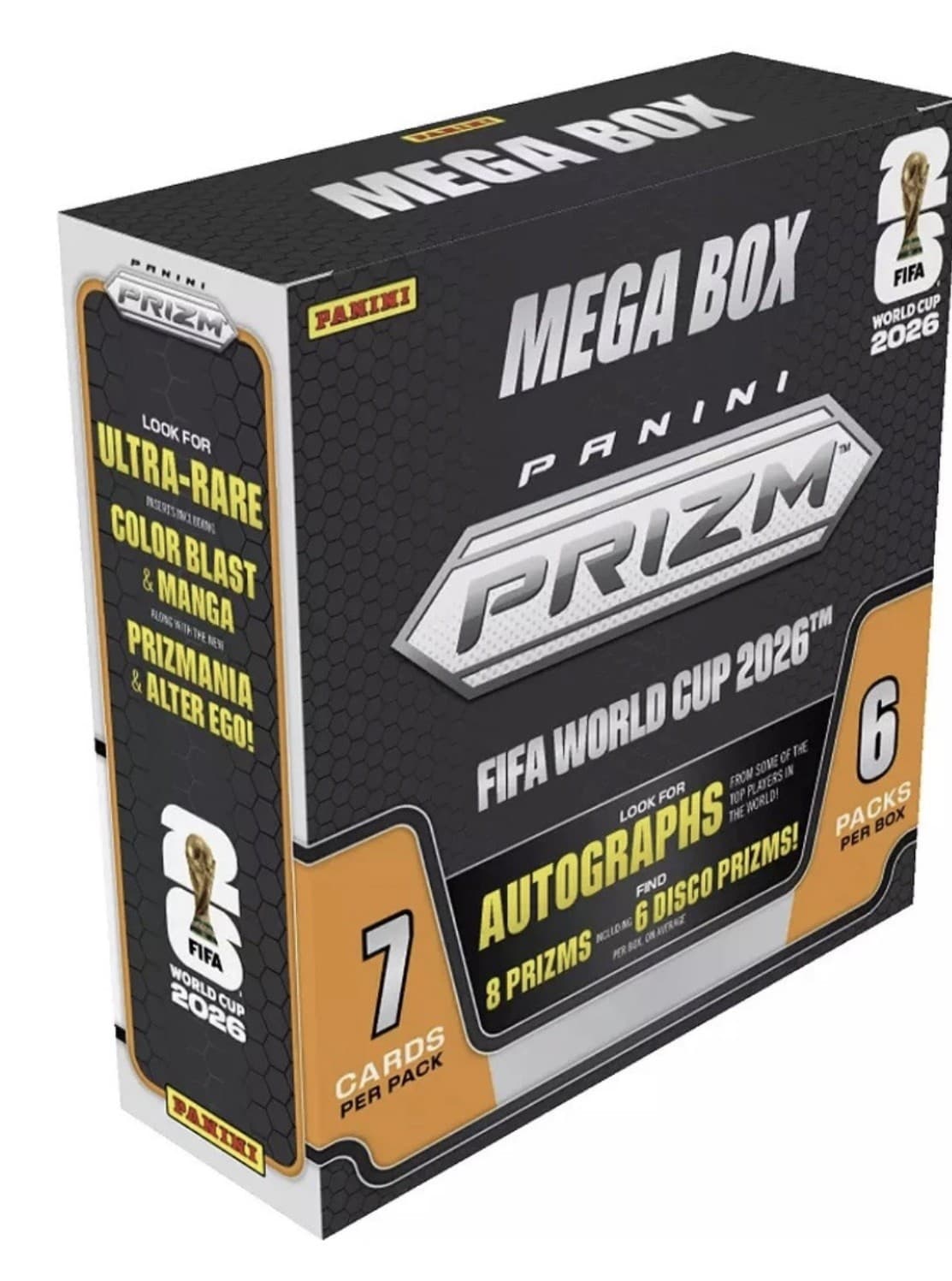 2026 Panini Prizm FIFA World Cup Soccer Mega Box X5  New Sealed 