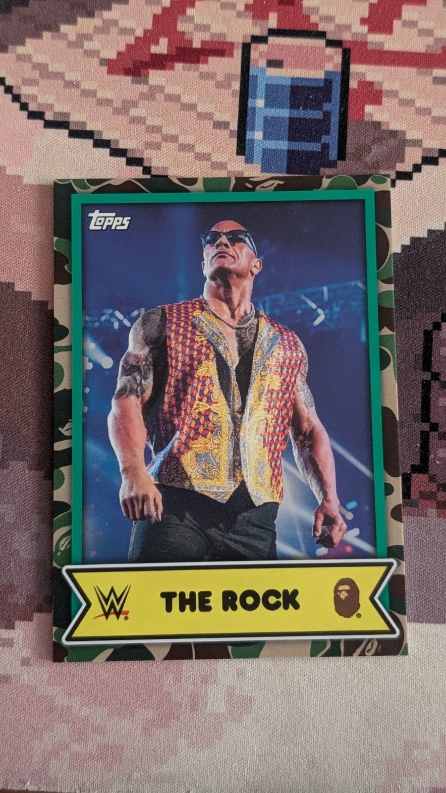 2025 Topps WWE x BAPE Wrestling The Rock #3 Camo