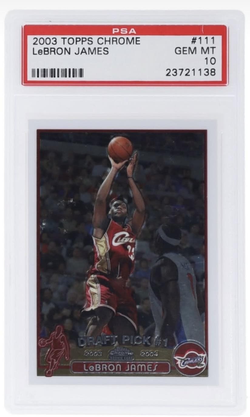 2003-04 Topps Chrome #111 Lebron James PSA 10 RC Rookie Lakers NBA Basketball