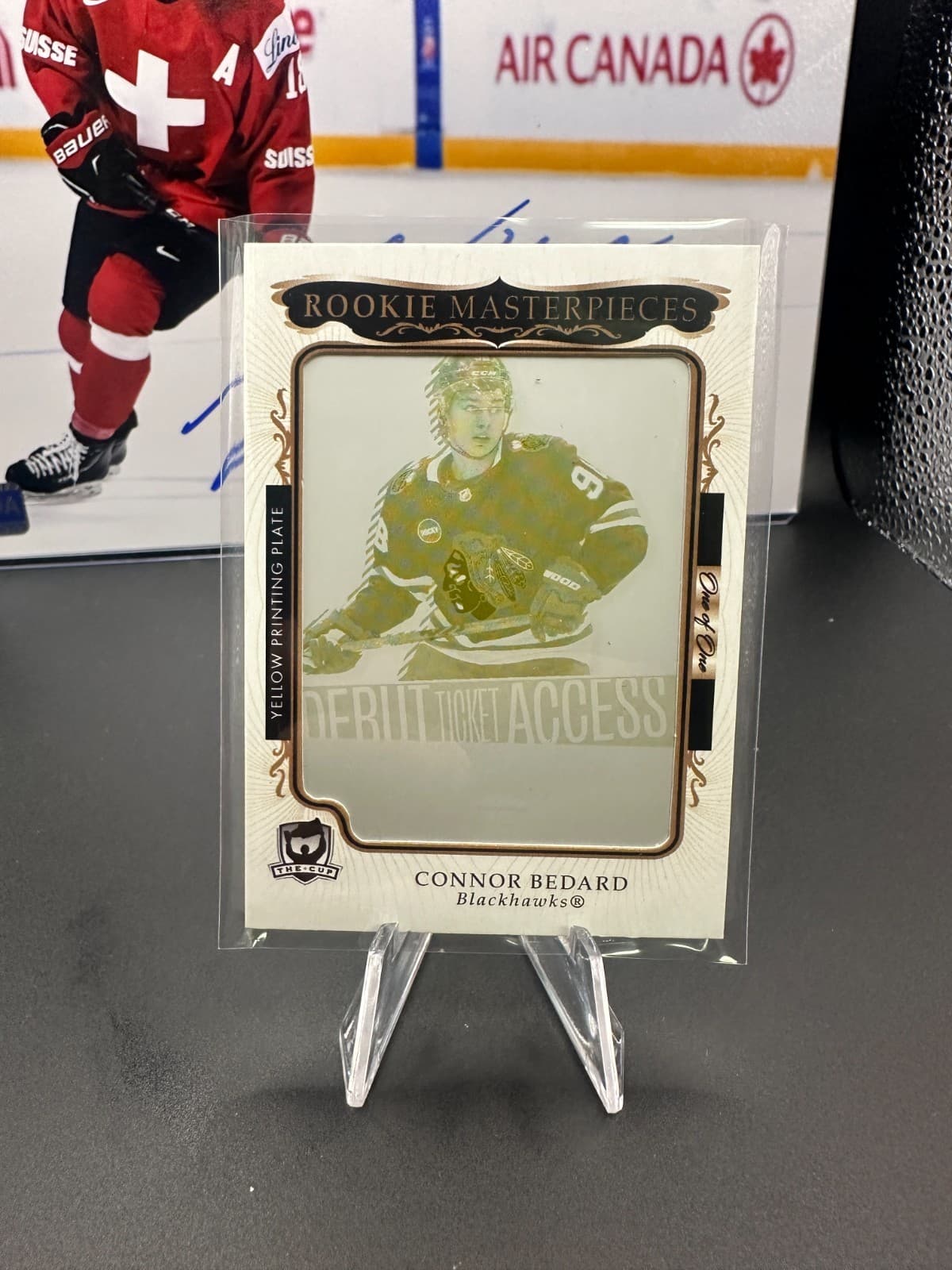 23-24 The Cup Rookie Masterpieces Credentials Printing Plate Connor Bedard 1/1!!