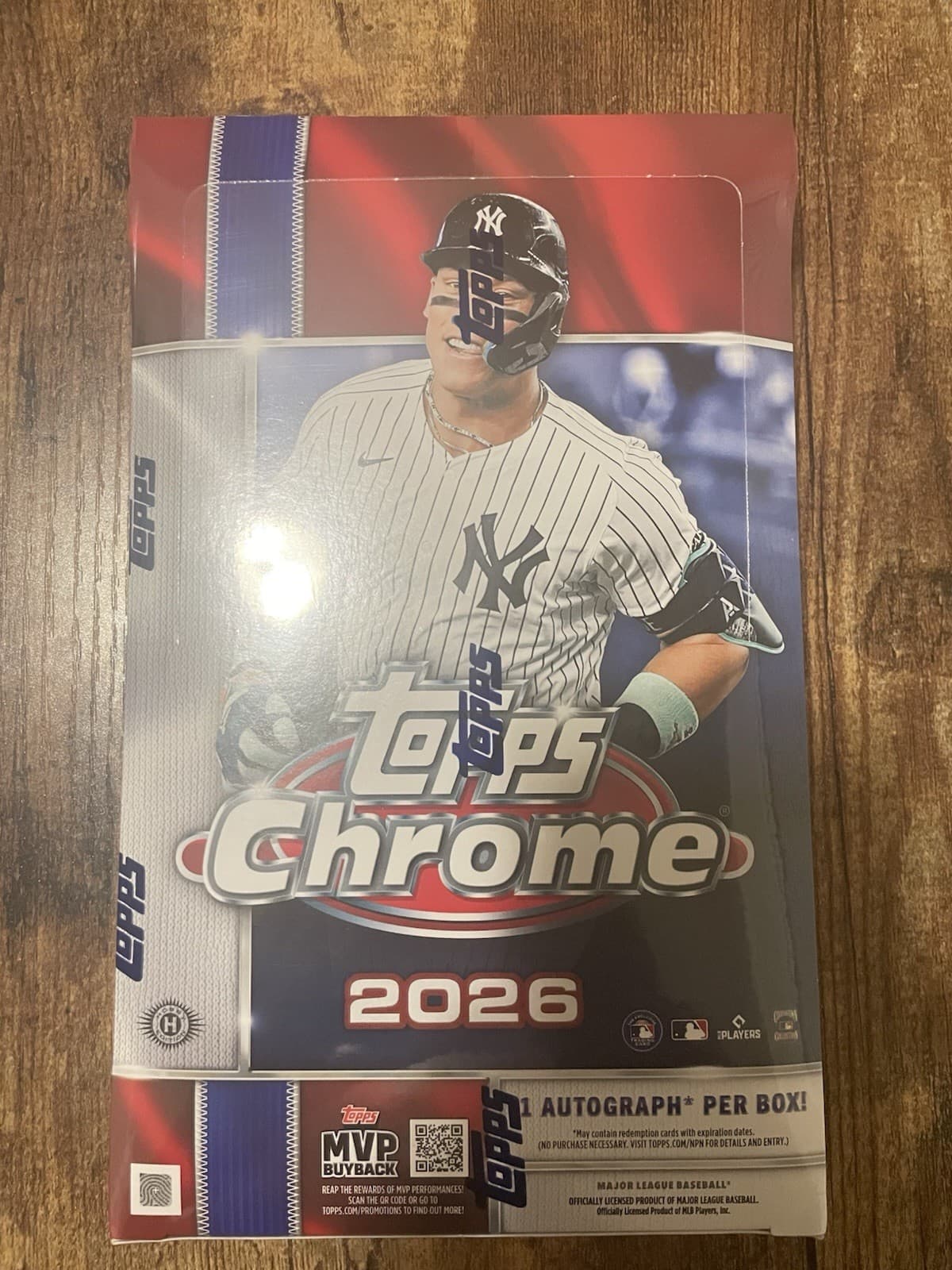 2026 TOPPS CHROME BASEBALL HOBBY BOX (1 AUTO) MLB Brand New Sealed