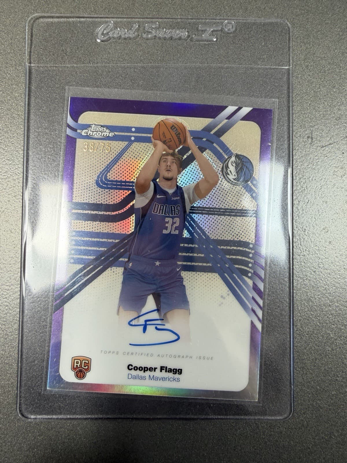 2025-26 Topps Chrome COOPER FLAGG RC Auto Next Stop Signatures Purple Ref /75