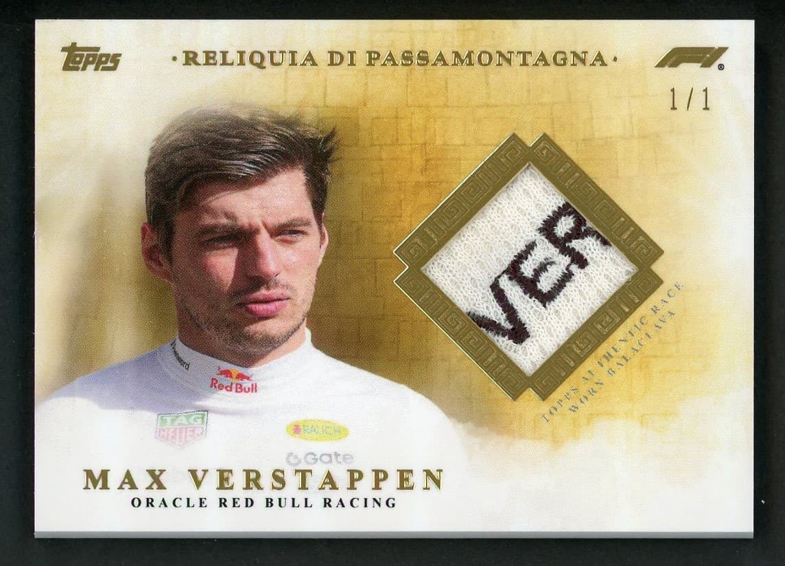 2026 Topps F1 Eccellenza Max Verstappen Gold Reliquia Di Passamontagna Patch 1/1