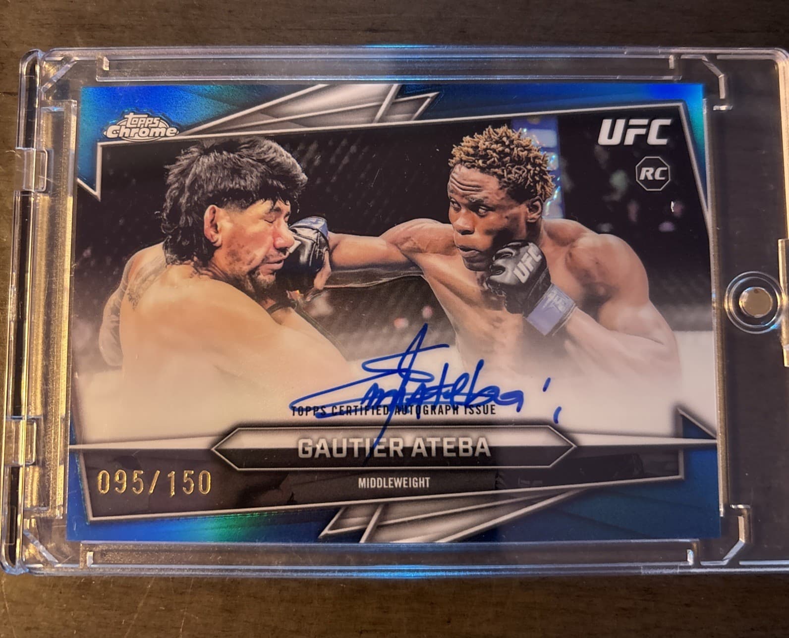 2026 Topps Chrome UFC Ateba Gautier Rookie Auto True Blue 095/150