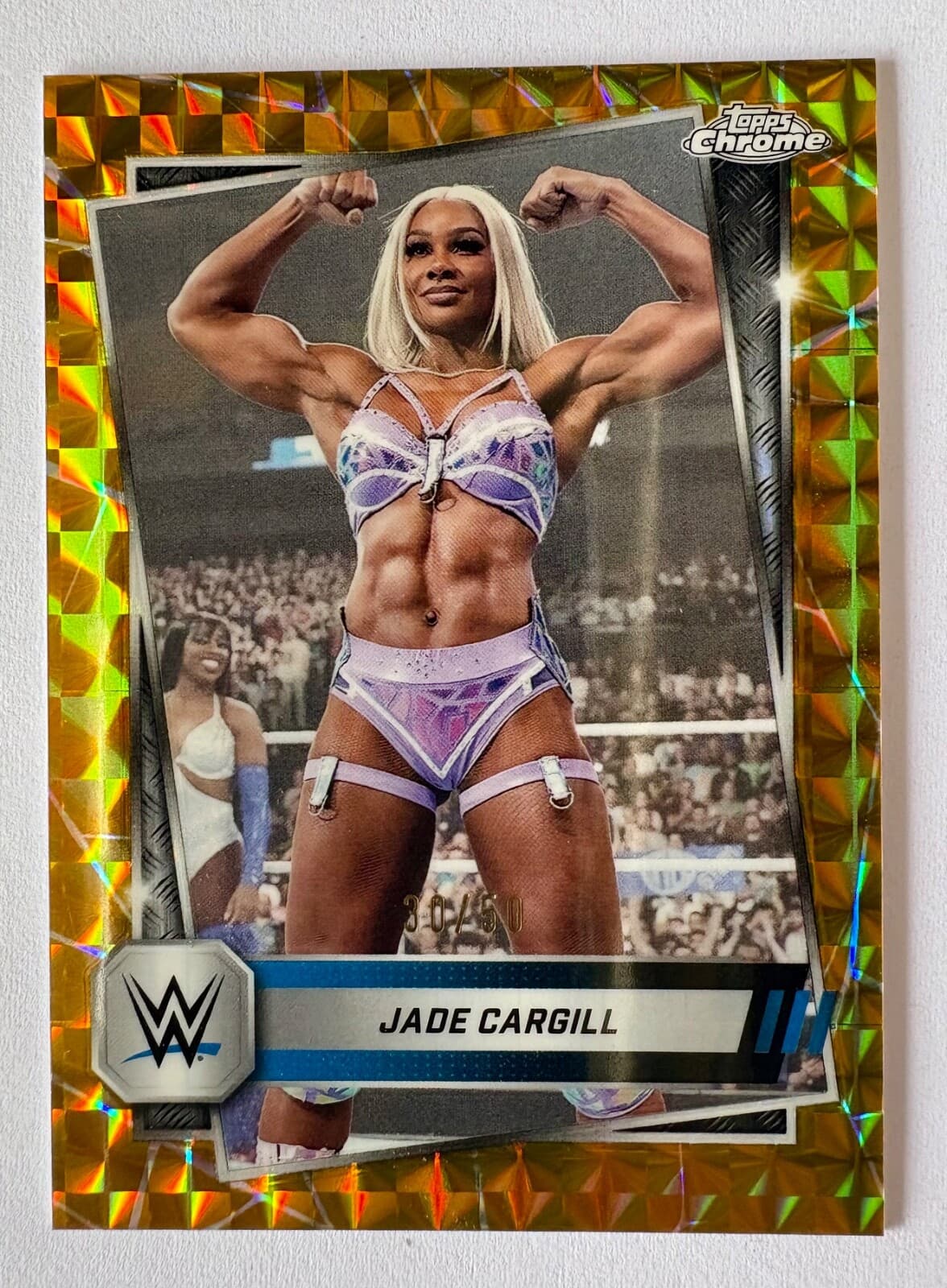 2025 Topps Chrome WWE Jade Cargill Gold Refractor SSP #30/50 Wrestling Card #25