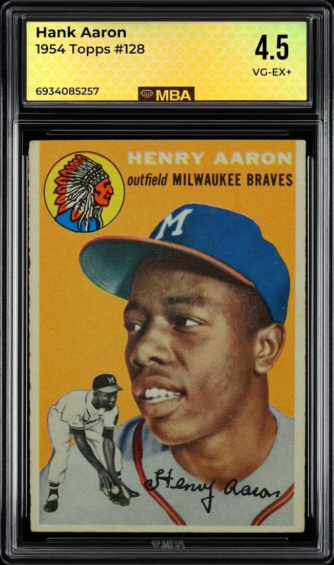 1954 Topps: #128 Hank Aaron MBA 4.5 VG-EX+