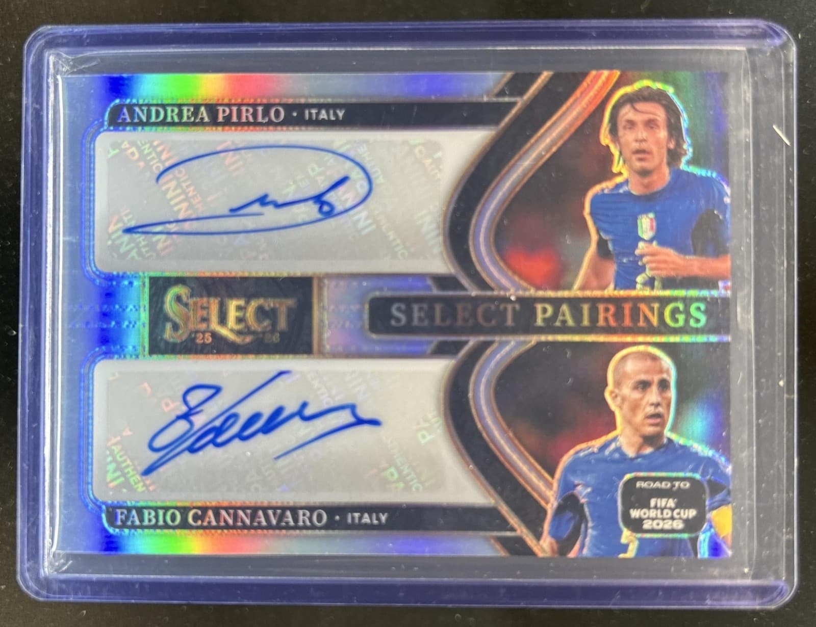 2025-26 Select Road to World Cup Andrea Pirlo Fabio Cannavaro Pairings Auto #5