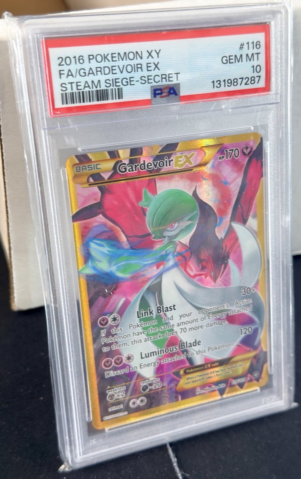 2016 Pokemon Xy Steam Siege Secret #116 Full Art/Gardevoir Ex Psa 10
