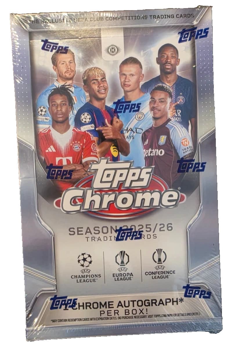2025-26 Topps Chrome UEFA Soccer Hobby Box Sealed UCC Champions League ON HAND