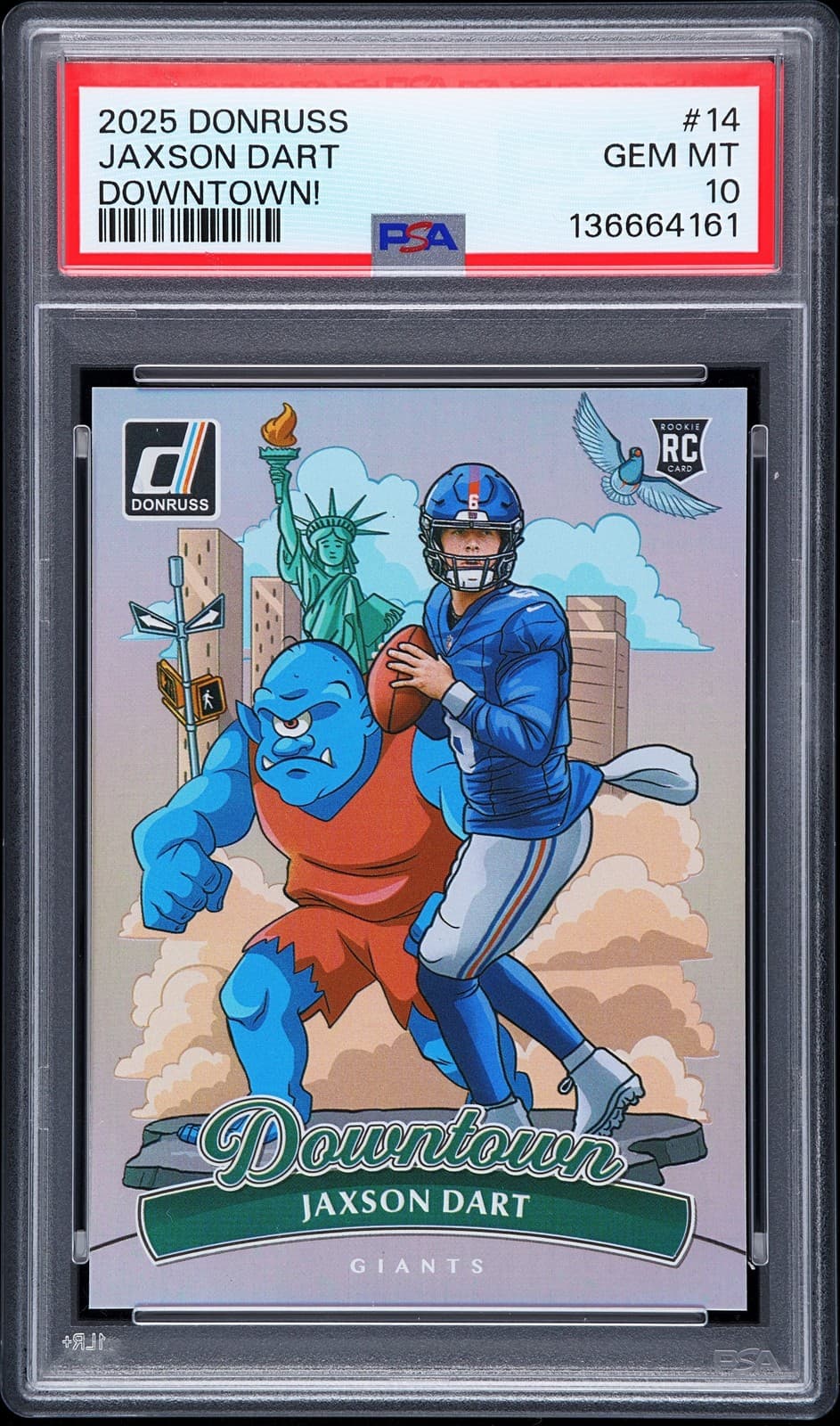 2025 PANINI DONRUSS DOWNTOWN #14 JAXSON DART PSA 10