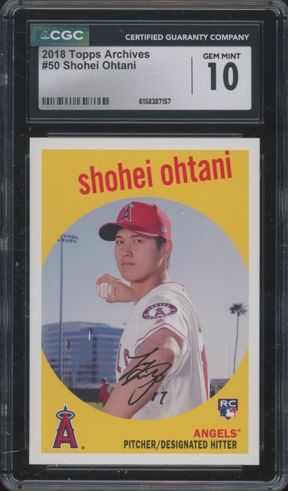 2018 Topps Archives #50 Shohei Ohtani RC Rookie Gem Mint CGC 10