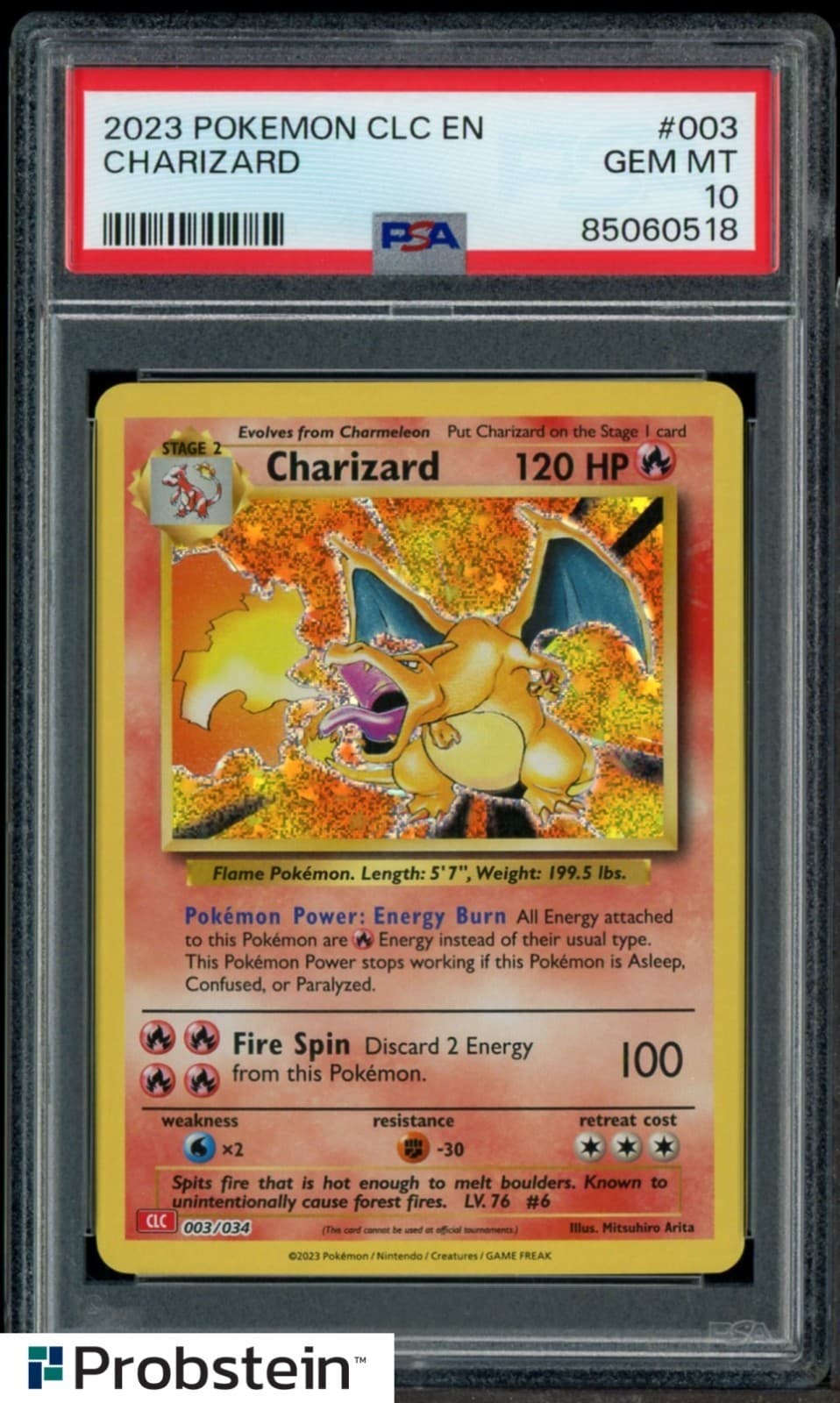 2023 Pokemon CLC EN #003 Charizard PSA 10 GEM MINT