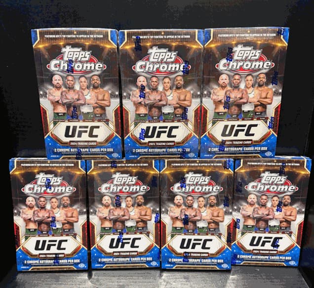 2024 TOPPS CHROME UFC HOBBY (7) SEVEN SEALED BOXES Q0003