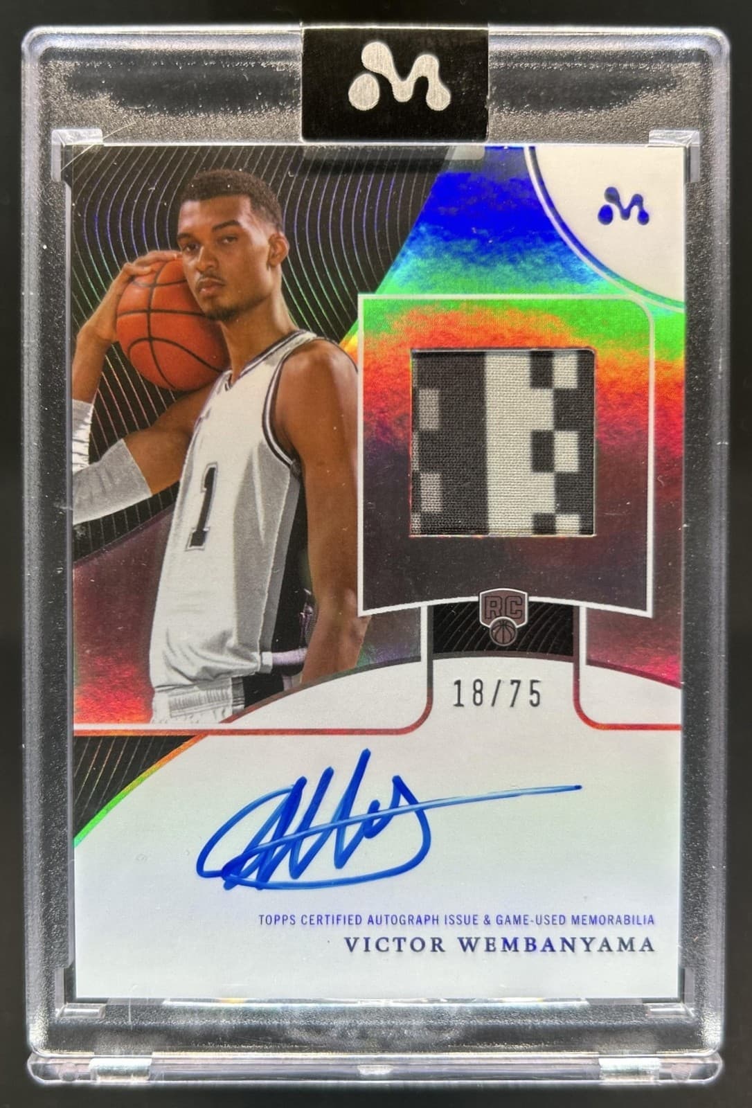 2023-24 Topps Mercury Victor Wembanyama Auto Relics RC Patch French Language /75