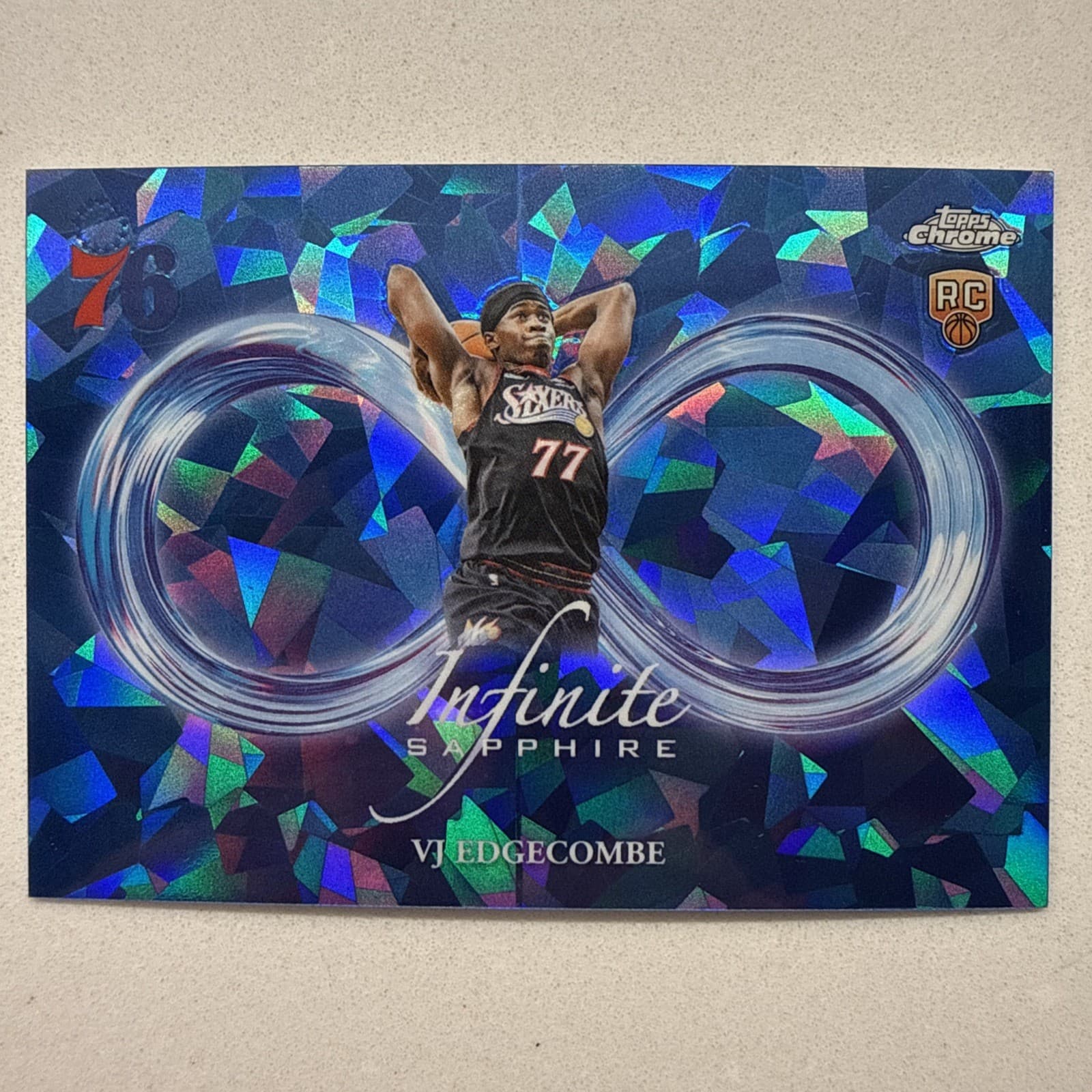 2025/26 Topps Chrome Sapphire Update VJ Edgecombe INFINITE SSP RC ROOKIE 76’ers