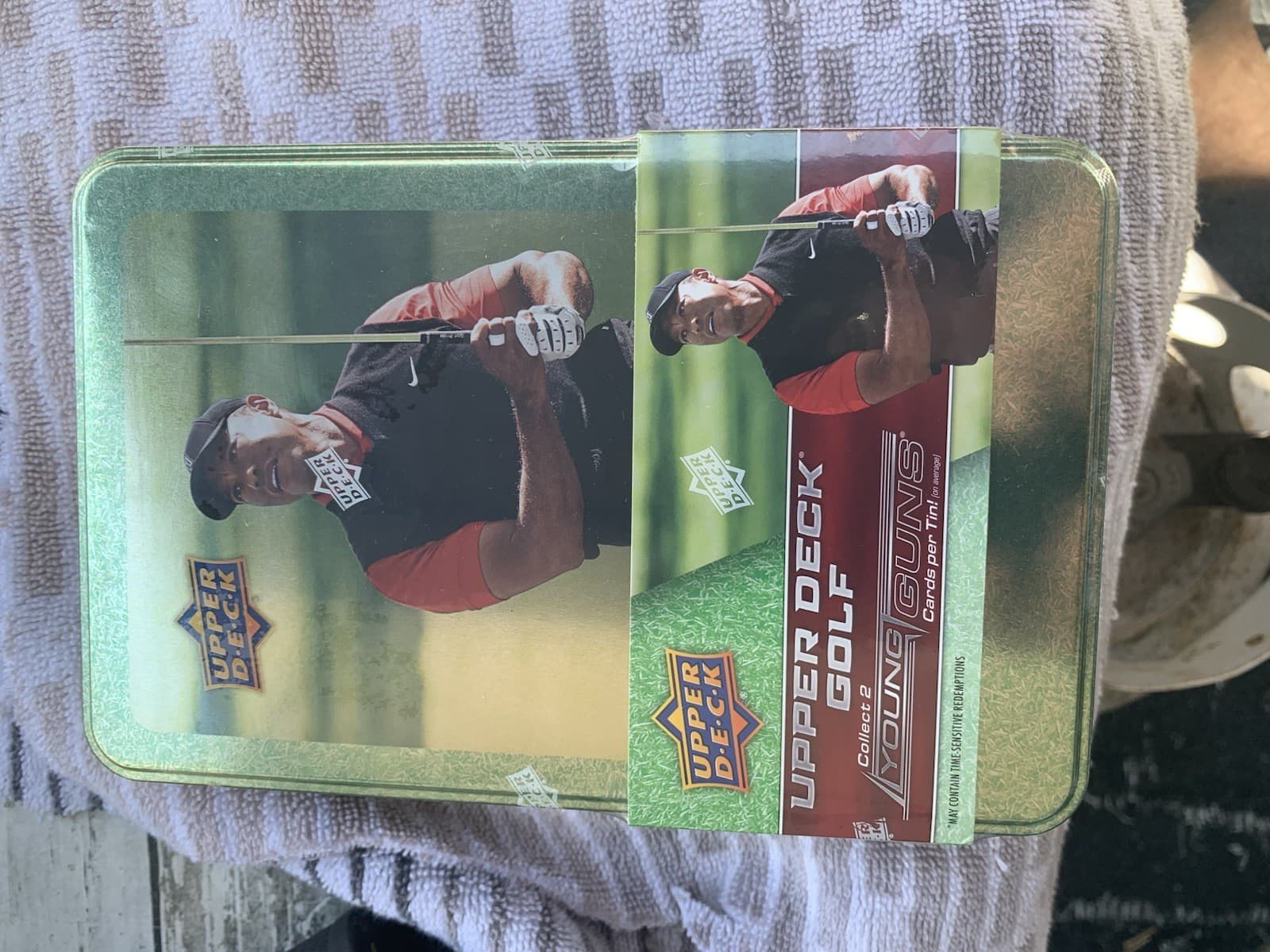  TIGER WOODS 2024  UPPER DECK GOLF SEALED TIN. 8 Cards Per Pack9 Packs LOOK PICS