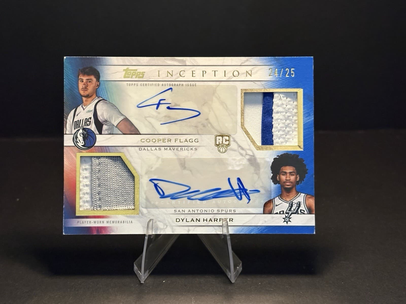2025-26 Topps Inception COOPER FLAGG/DYLAN HARPER  Rookie Patch Auto Blue #/25