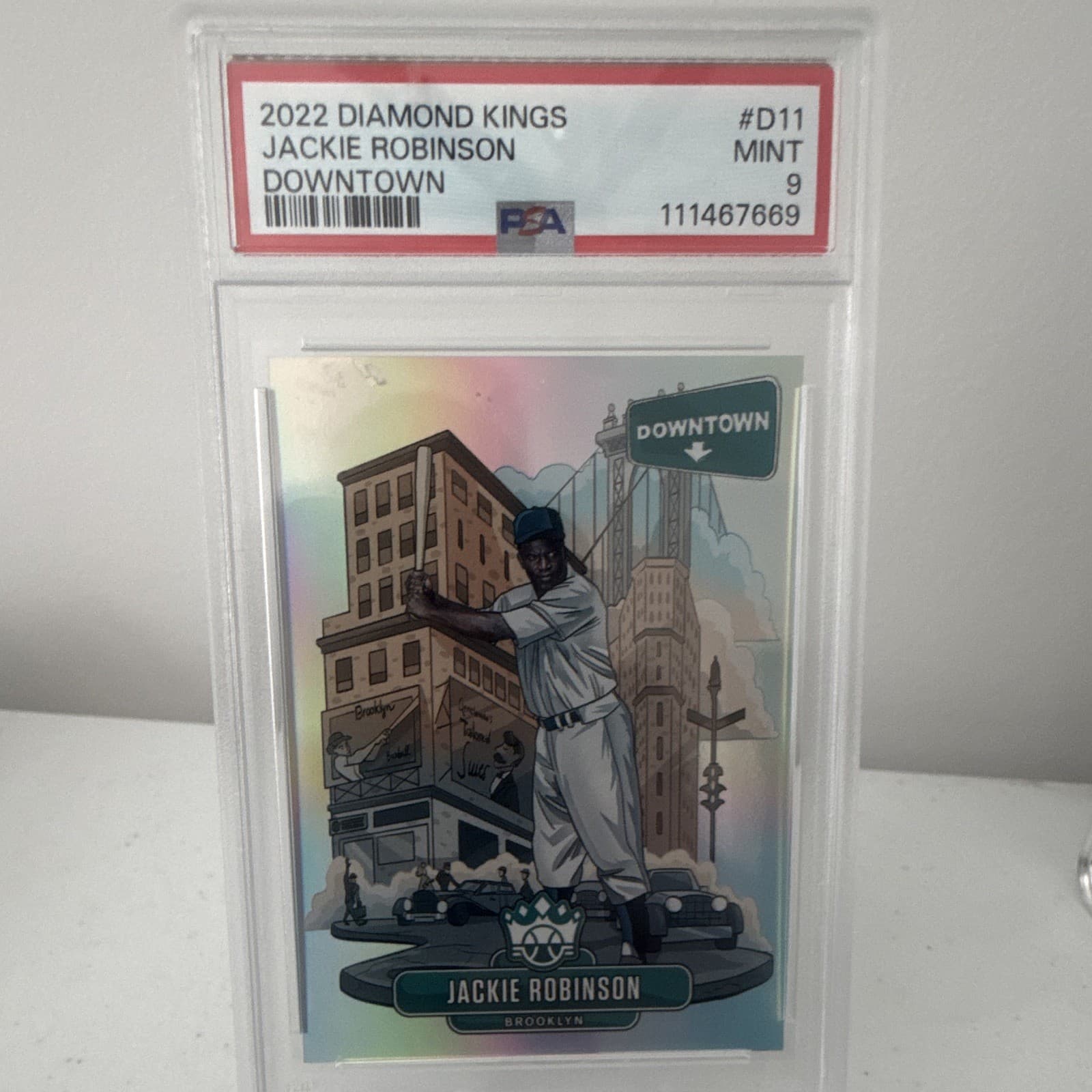 Panini 2022 Diamond Kings Downtown Jackie Robinson #D11 PSA 9 Dodgers