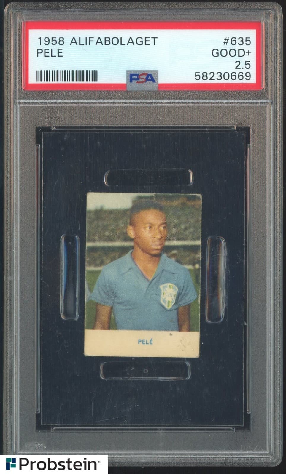 1958 ALIFABOLAGET SOCCER PELE RC Rookie #635 PSA 2.5