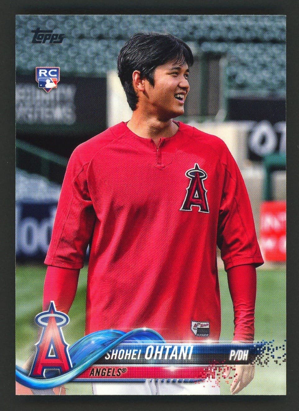 2018 Topps Update #US1 Shohei Ohtani Warm-Up Shirt RC Rookie Image Variation SSP