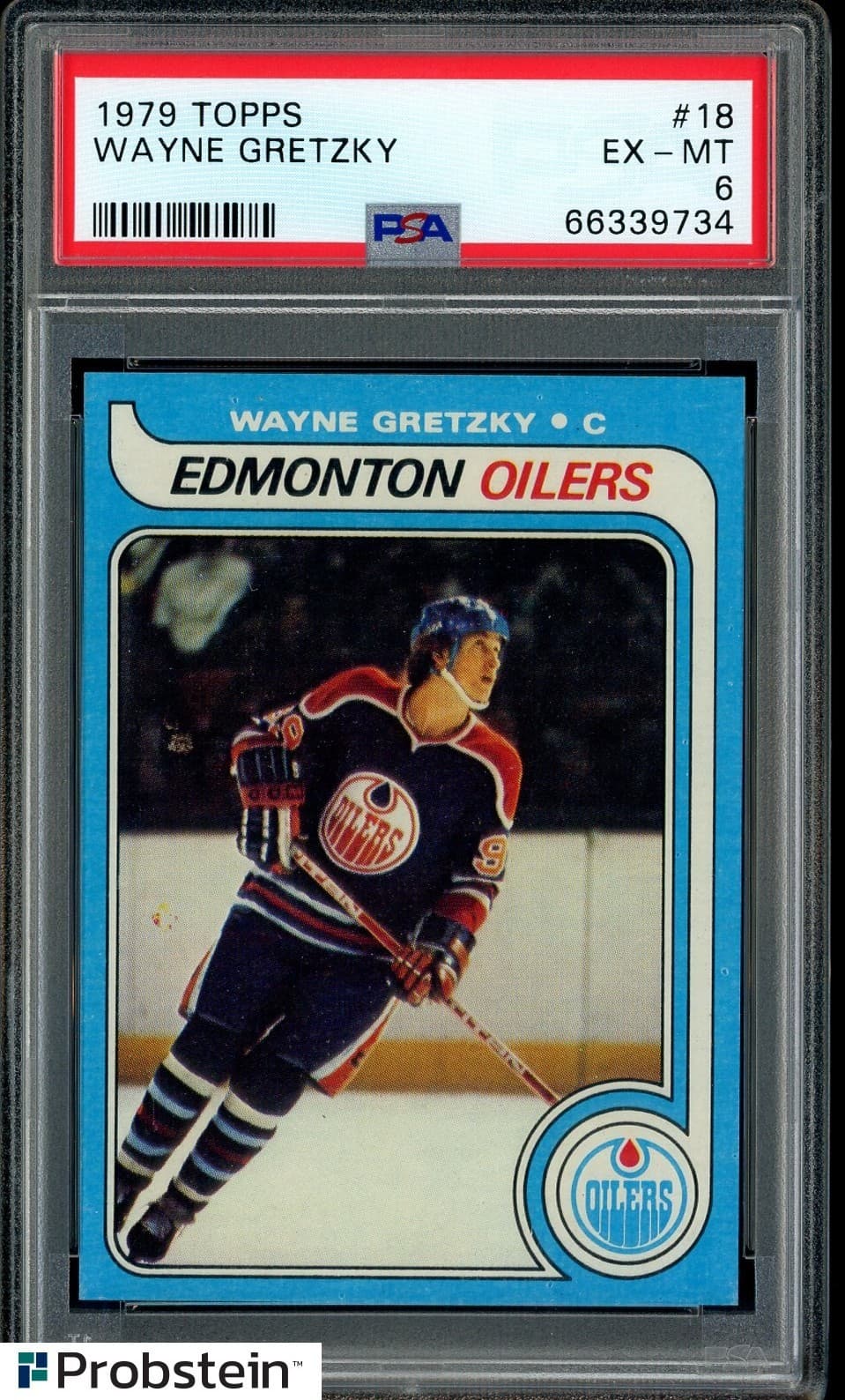 1979-80 Topps Hockey #18 Wayne Gretzky RC Rookie HOF PSA 6 " LOOKS NICER "