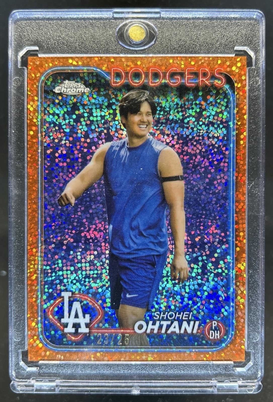 2024 Topps Chrome Shohei Ohtani Image Variations Orange Speckle Refractor #/25